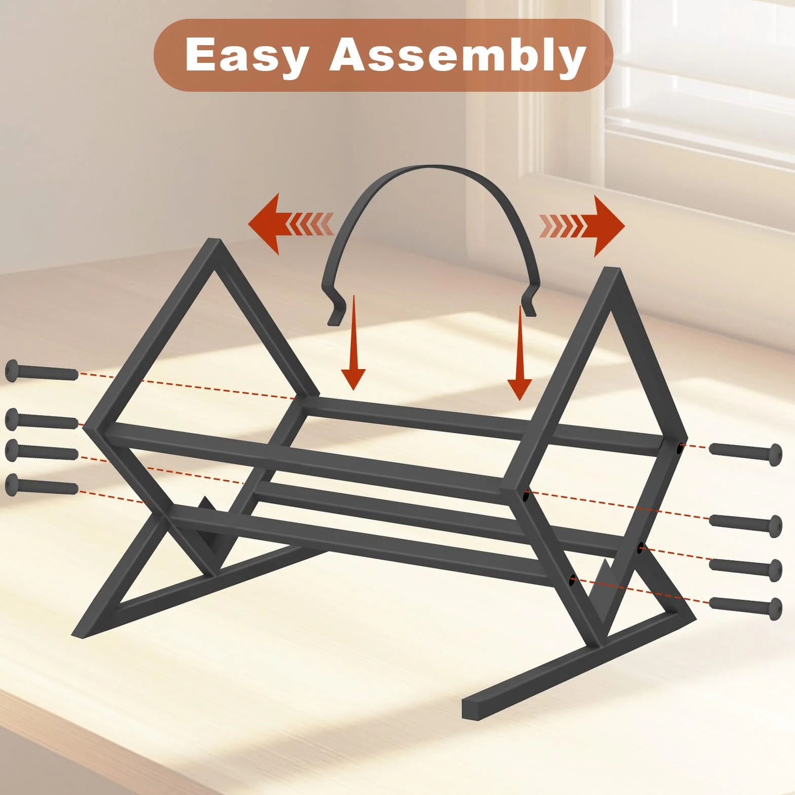 Metalowy stojak na winyle 80–100 LP, regał na płyty winylowe 40x28,5x30cm
