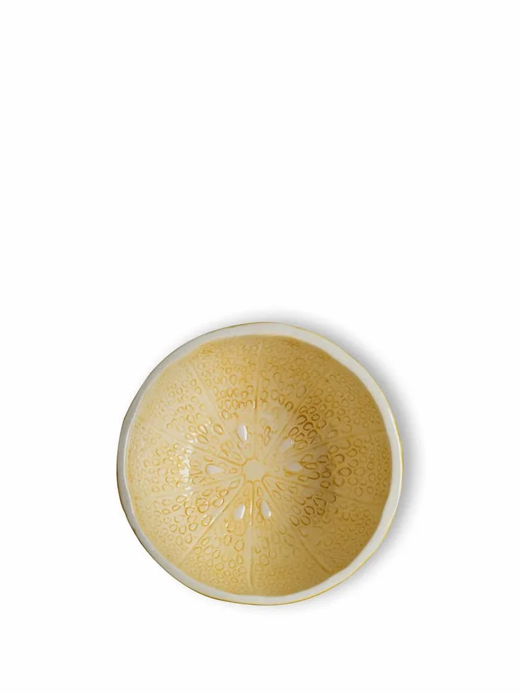 ByOn Lemon S miska w kolorze: żółty/biały, wykonana z dolomitu, wymiary: ø 13 x 6 cm, 5228622810
