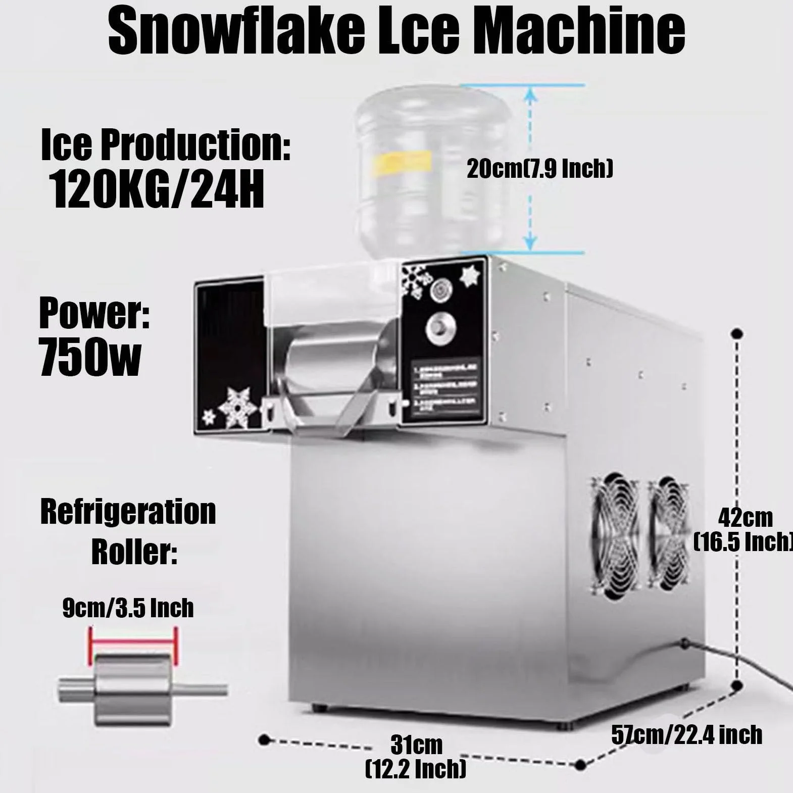 Korea Bingsu Machine Snowflake Ice Shaver 180KG