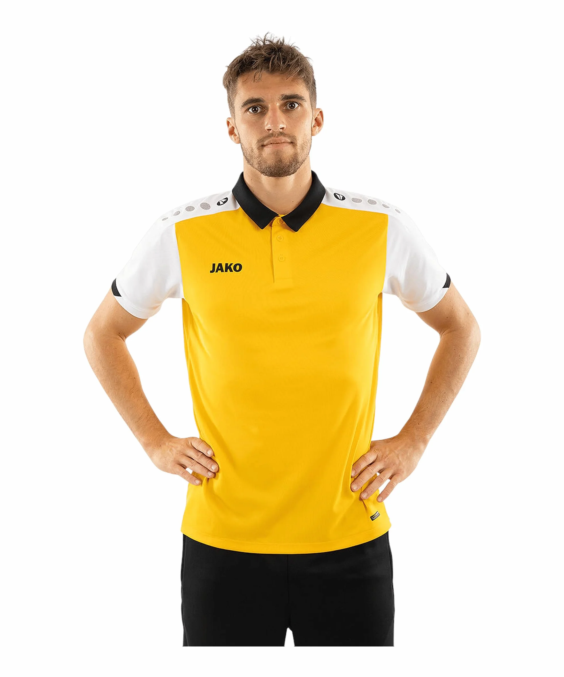 JAKO Unisex koszulka polo Dynamic, żółty/biały/czarny, 4XL